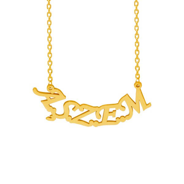 Gümüş Özel Tasarım İsimli Kolye