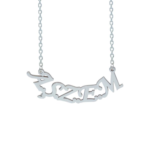 Gümüş Özel Tasarım İsimli Kolye