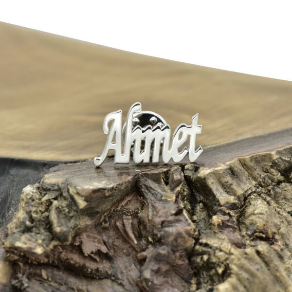 Gümüş Kişiye Özel Tasarım İsimli Yaka Rozeti