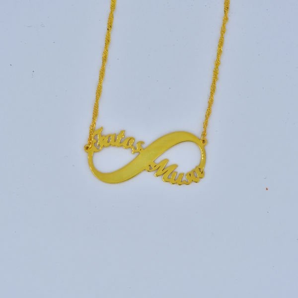 Gümüş Taşsız Sonsuzluk İsimli  Kolye