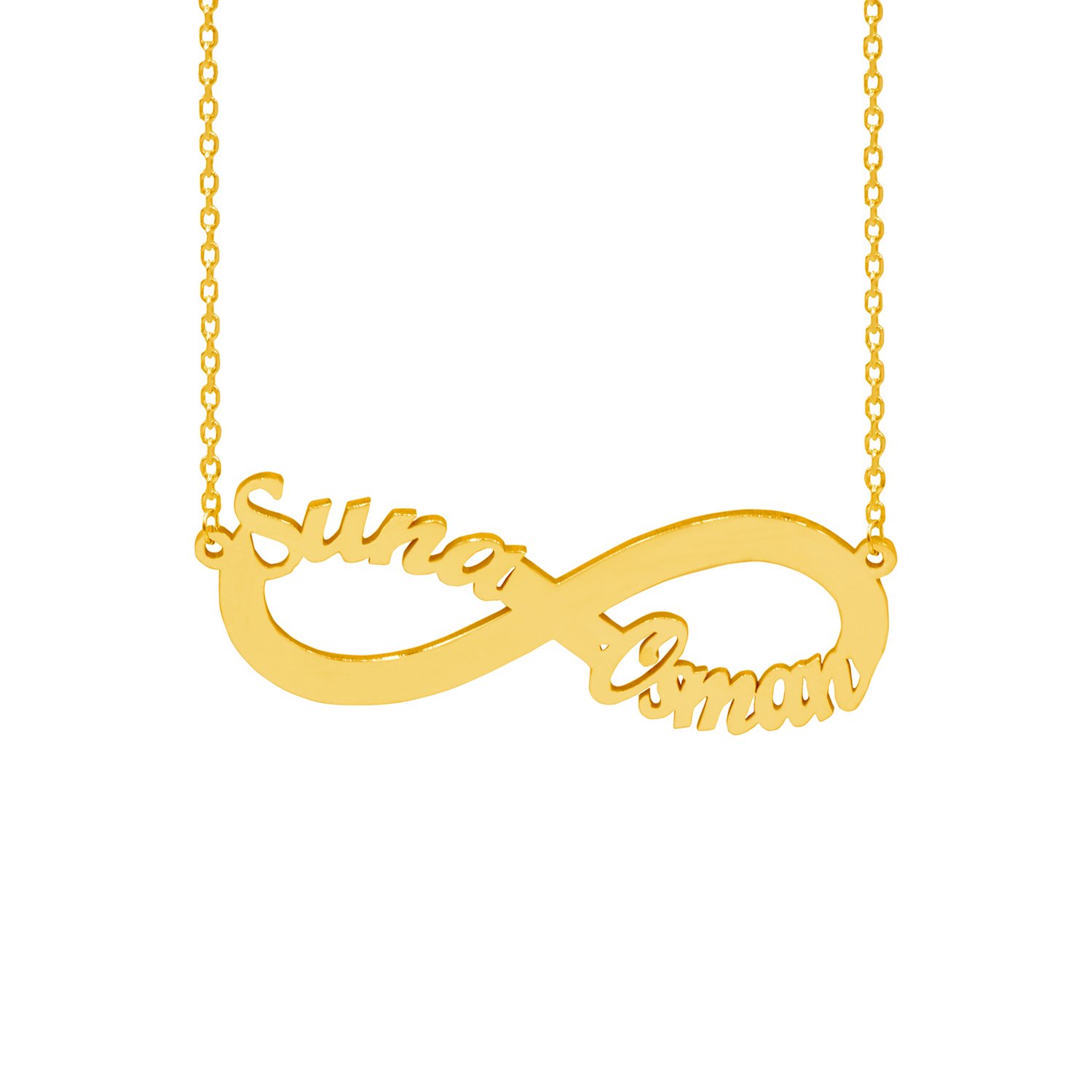 Gümüş Taşsız Sonsuzluk İsimli  Kolye