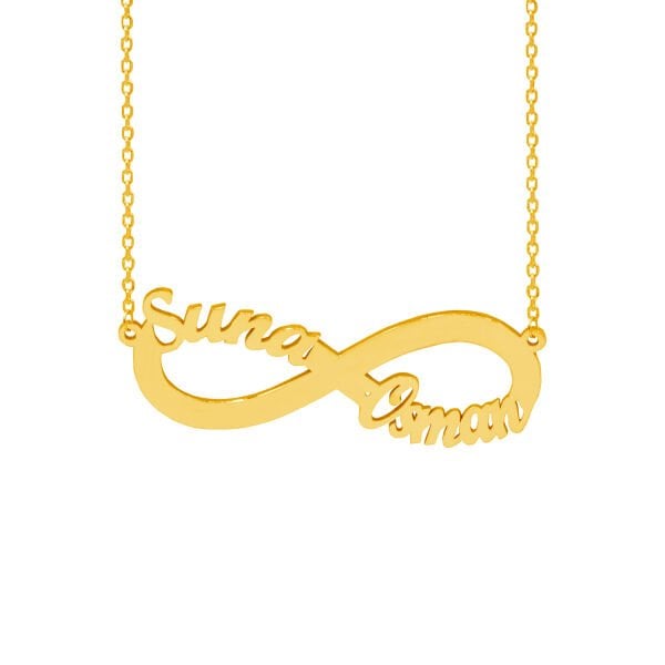 Gümüş Taşsız Sonsuzluk İsimli  Kolye