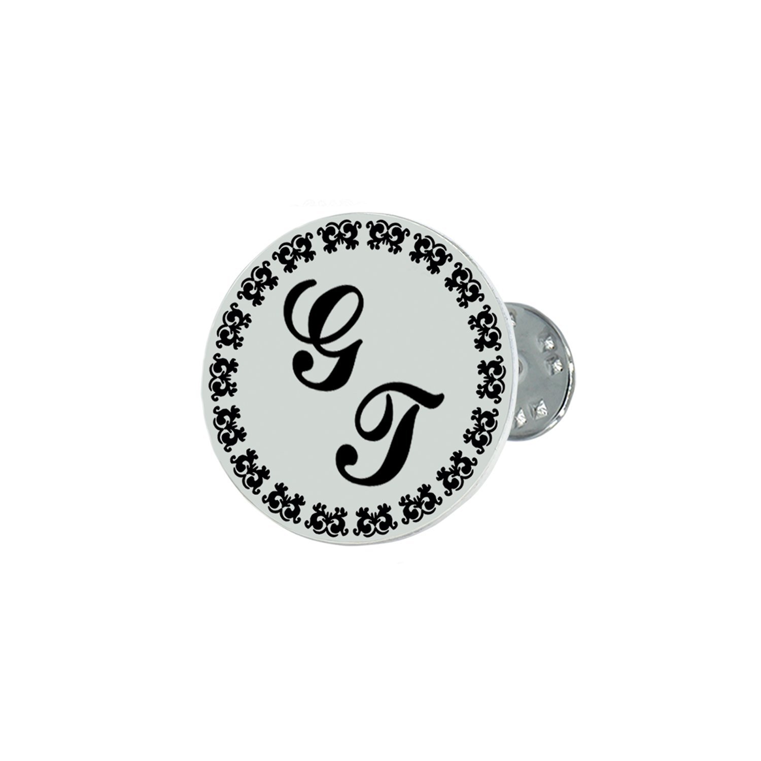 Gümüş Kişiye Özel Tasarım Harfli Yaka Rozeti