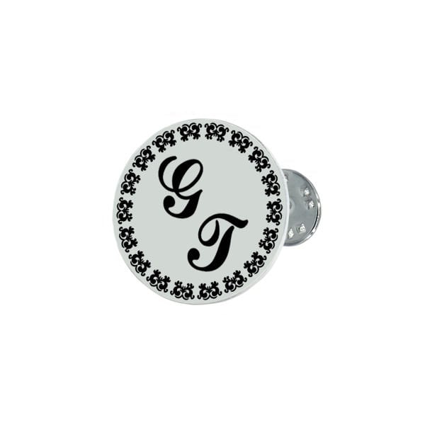 Gümüş Kişiye Özel Tasarım Harfli Yaka Rozeti