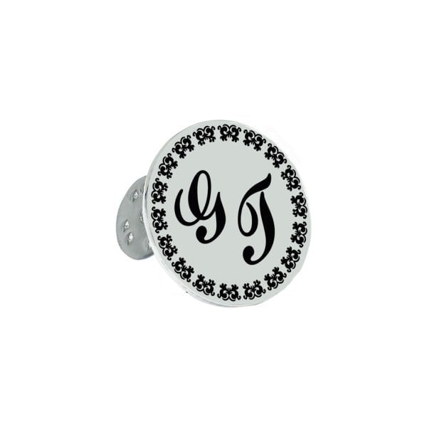 Gümüş Kişiye Özel Tasarım Harfli Yaka Rozeti