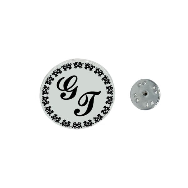 Gümüş Kişiye Özel Tasarım Harfli Yaka Rozeti