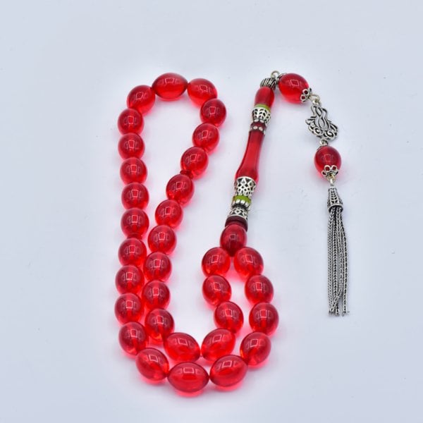 Nakkaş İmameli Ateş Kehribar Tesbih