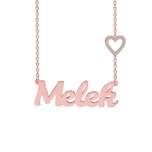 Gümüş Kalpli İsimli Kolye