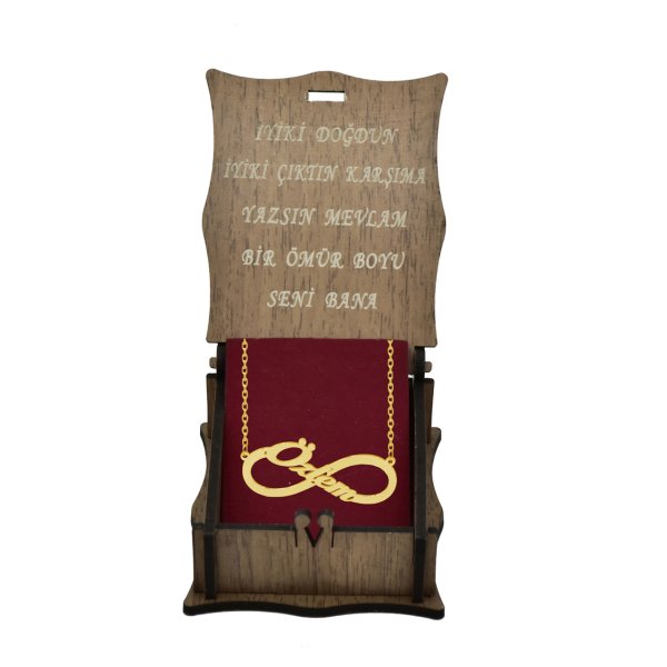 Gümüş Taşsız Tek İsimli Sonsuzluk Kolye