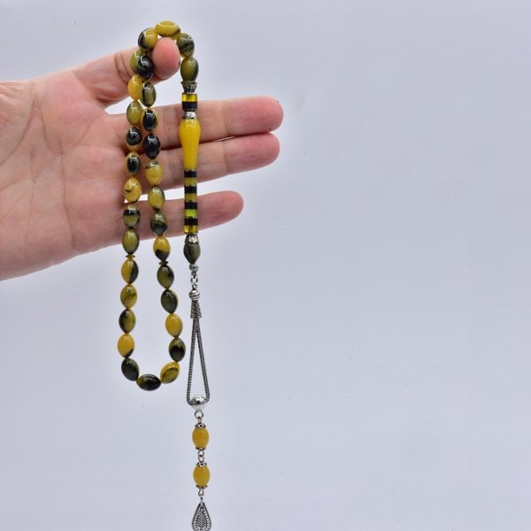 Nakkaş İmameli Sıkma Kehribar Tesbih