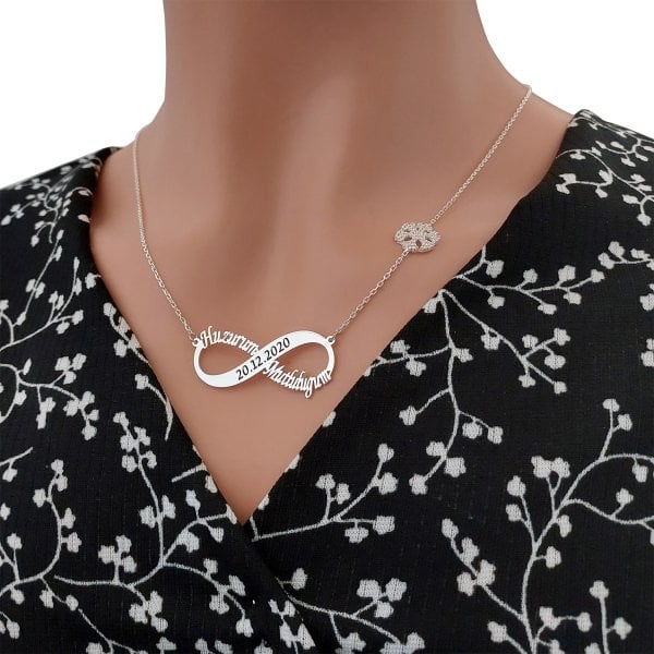 Gümüş Kartanesi Sonsuzluk İsimli Kolye