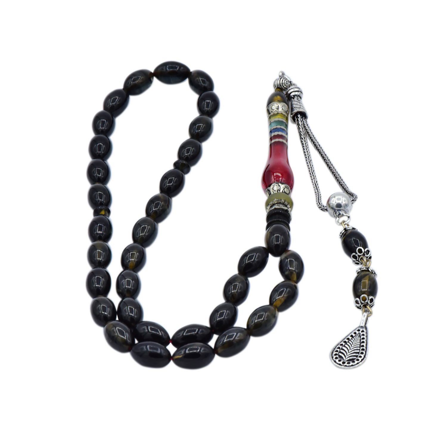 Nakkaş İmameli Ateş Kehribar Tesbih