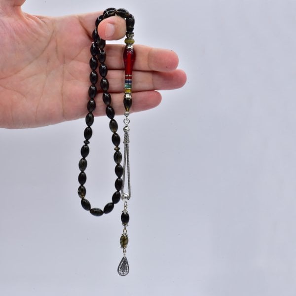 Nakkaş İmameli Ateş Kehribar Tesbih