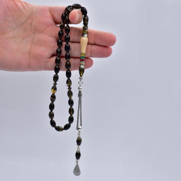 Nakkaş İmameli Ateş Kehribar Tesbih