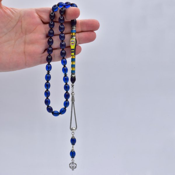 Nakkaş İmame Takım Logolu Ateş Kehribar Tesbih