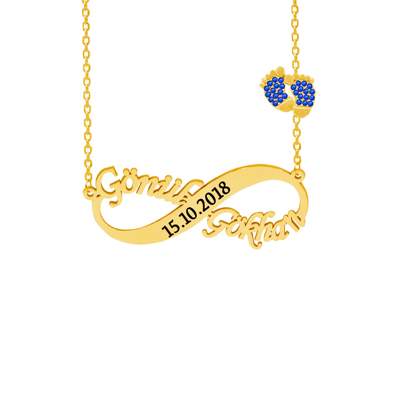 Gümüş Patikli Sonsuzluk İsimli Kolye