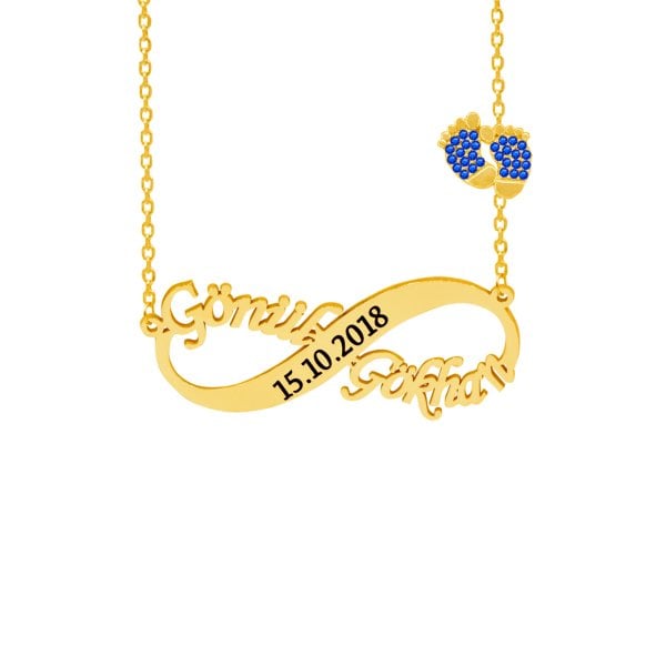 Gümüş Patikli Sonsuzluk İsimli Kolye