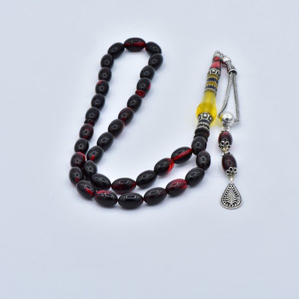 Nakkaş İmameli Ateş Kehribar Tesbih