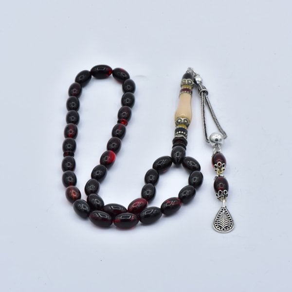 Nakkaş İmameli Ateş Kehribar Tesbih