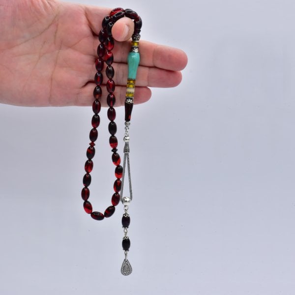 Nakkaş İmameli Ateş Kehribar Tesbih