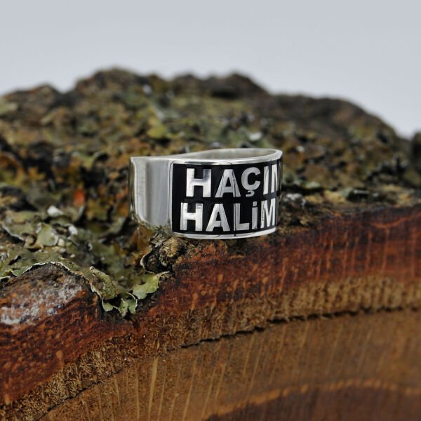 Gümüş Özel Tasarım Mineli İsimli Yüzük