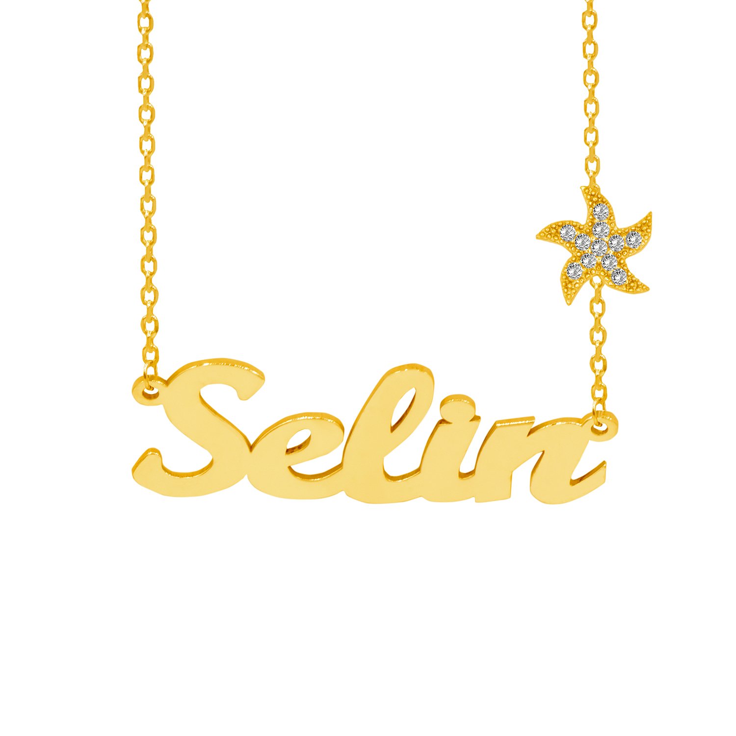 Gümüş Deniz Yıldızı İsimli Kolye