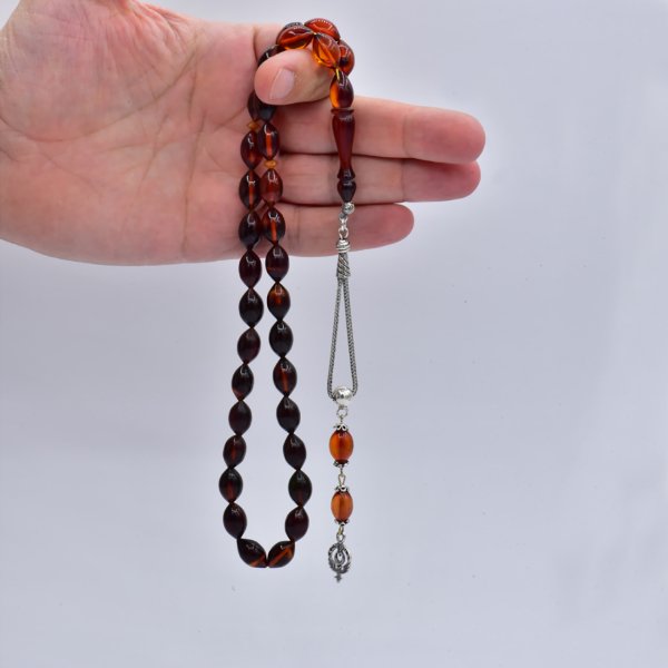 Nakkaş İmameli Ateş Kehribar Tesbih