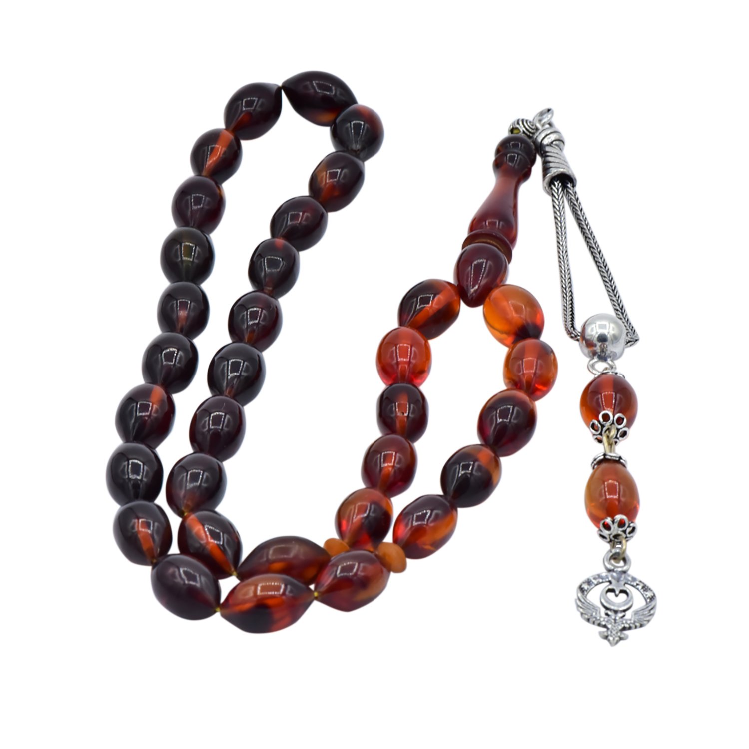 Nakkaş İmameli Ateş Kehribar Tesbih