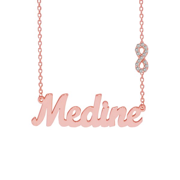 Gümüş Taşlı Sonsuzluk İsimli Kolye