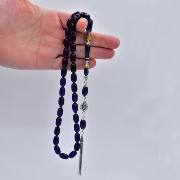 Nakkaş İmame İşlemeli Ateş Kehribar Tesbih