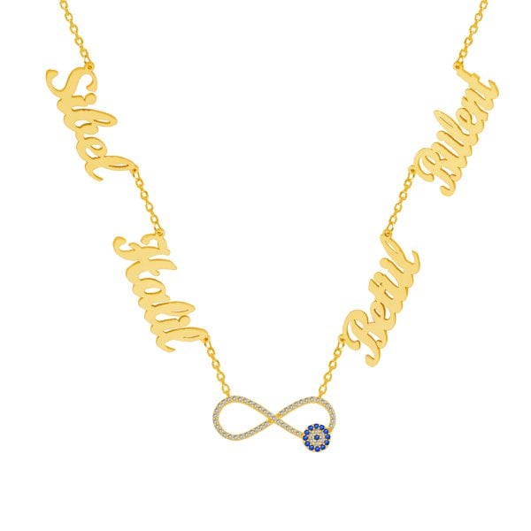 Gümüş Nazarlık Sonsuzluk 4 İsimli Kolye