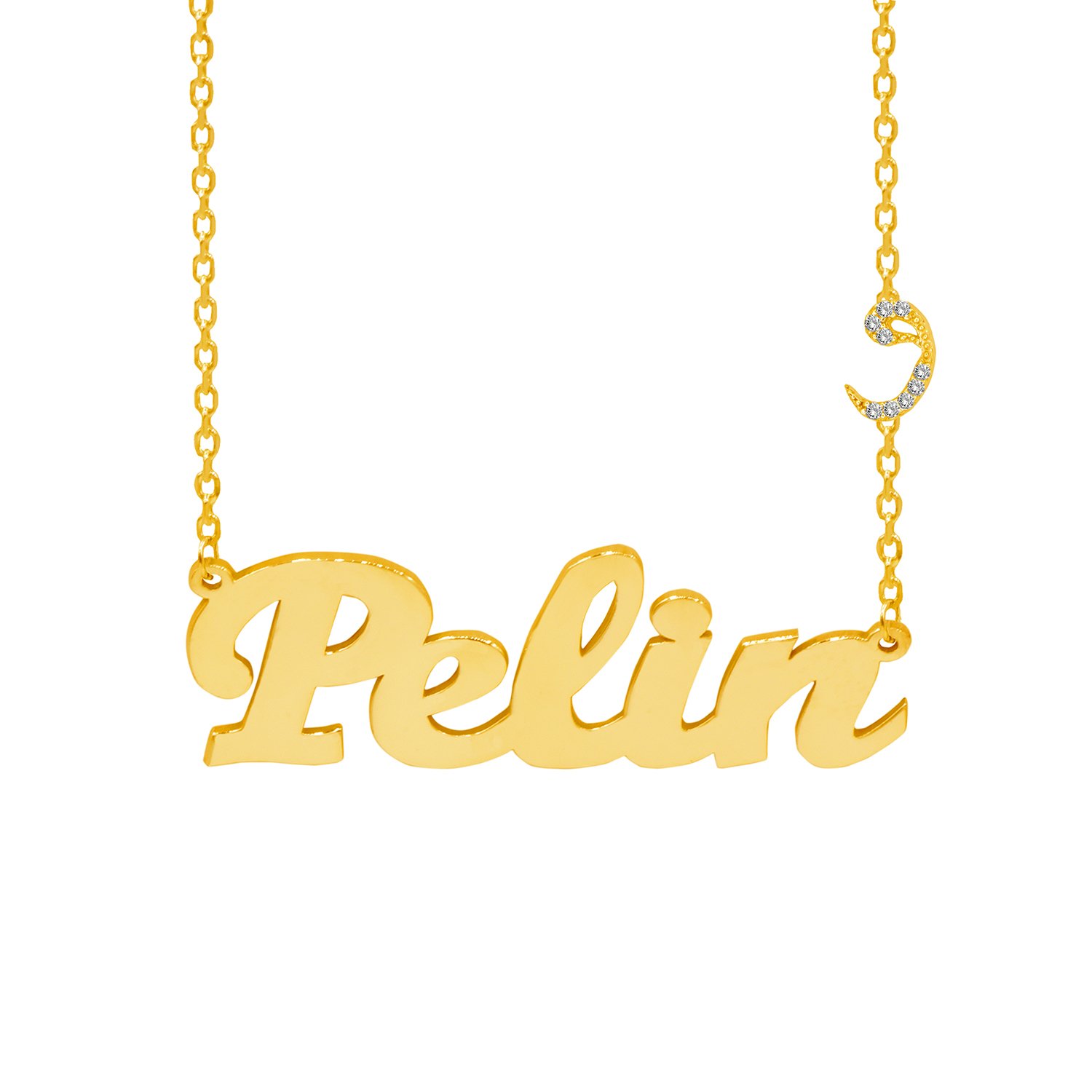 Gümüş Arapça Vav Harfli İsimli Kolye