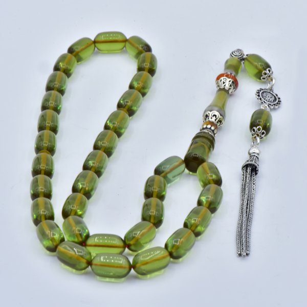 Nakkaş İmameli Ateş Kehribar Tesbih