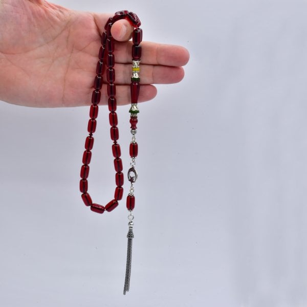 Nakkaş İmameli Ateş Kehribar Tesbih