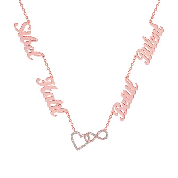 Gümüş Kalpli Sonsuzluk 4 İsimli Kolye