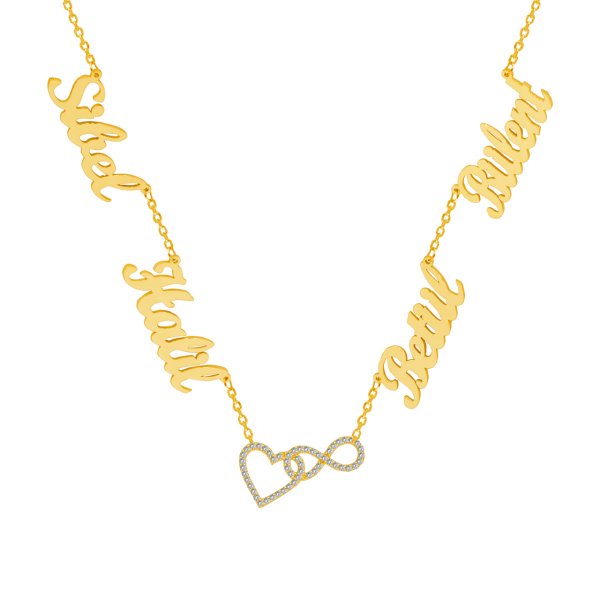 Gümüş Kalpli Sonsuzluk 4 İsimli Kolye