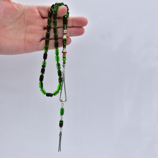 Nakkaş İmameli Ateş Sıkma Kehribar Tesbih