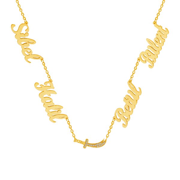 Gümüş Zülfikar Kılıçlı 4 İsimli Kolye