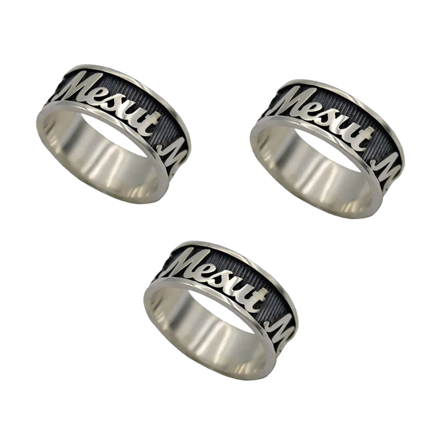 Gümüş Özel Tasarım Oyma İsimli Yüzük