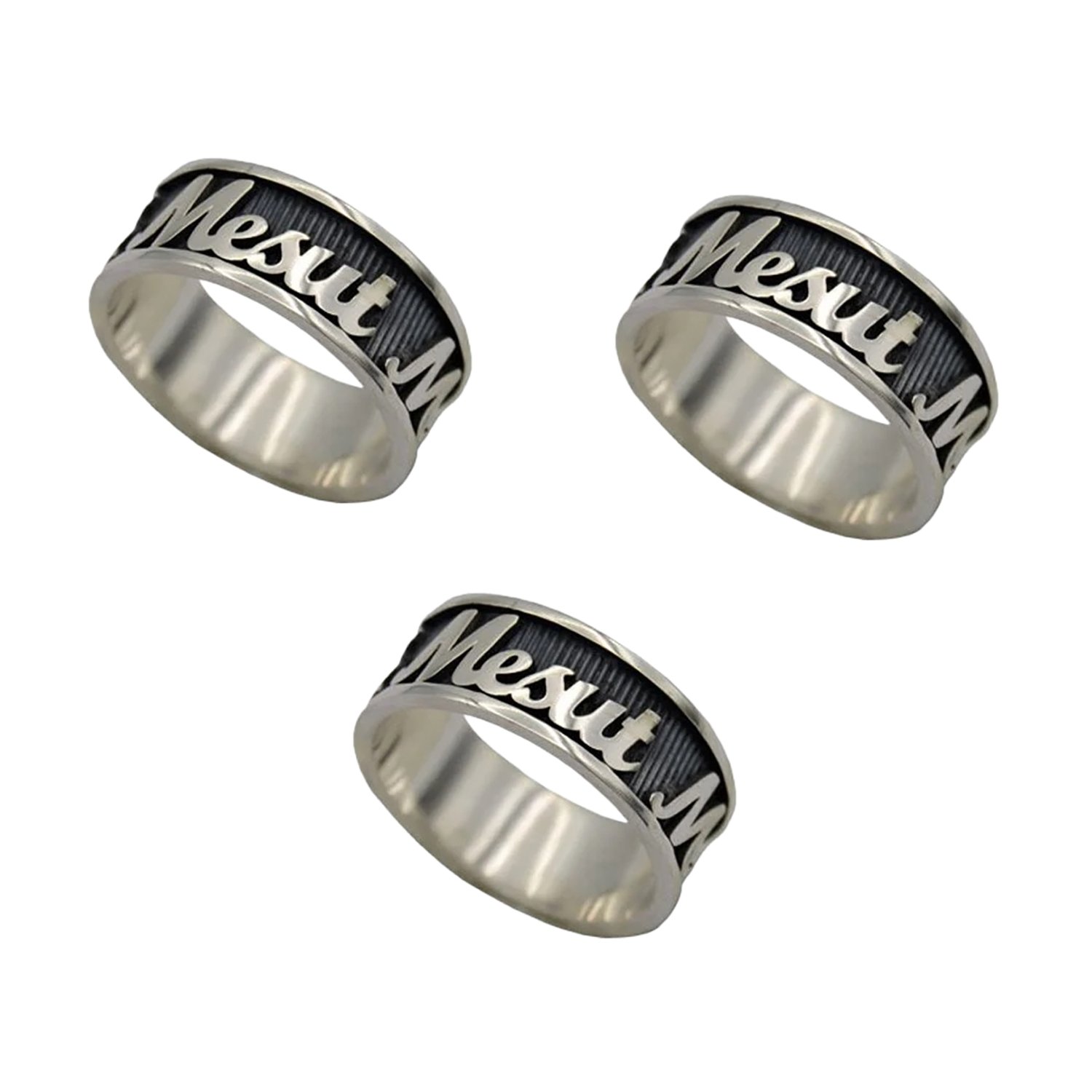 Gümüş Özel Tasarım Oyma İsimli Yüzük