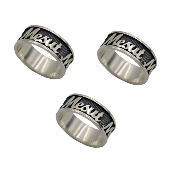 Gümüş Özel Tasarım Oyma İsimli Yüzük