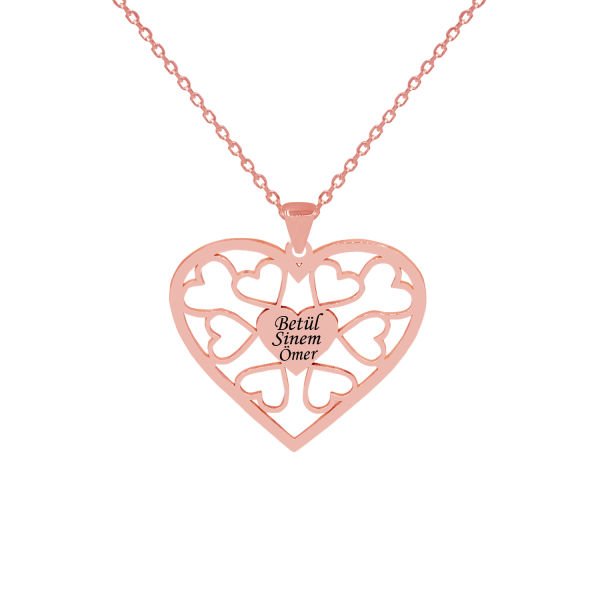 Gümüş Kişiye Özel Kalpli İsimli Kolye