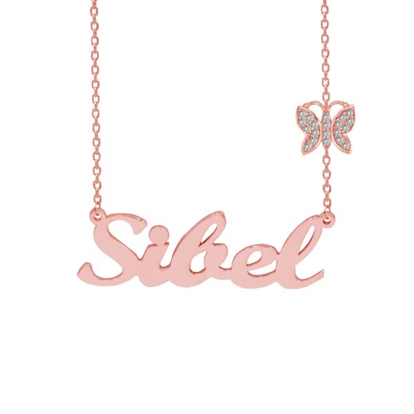 Gümüş Kelebek İsimli Kolye
