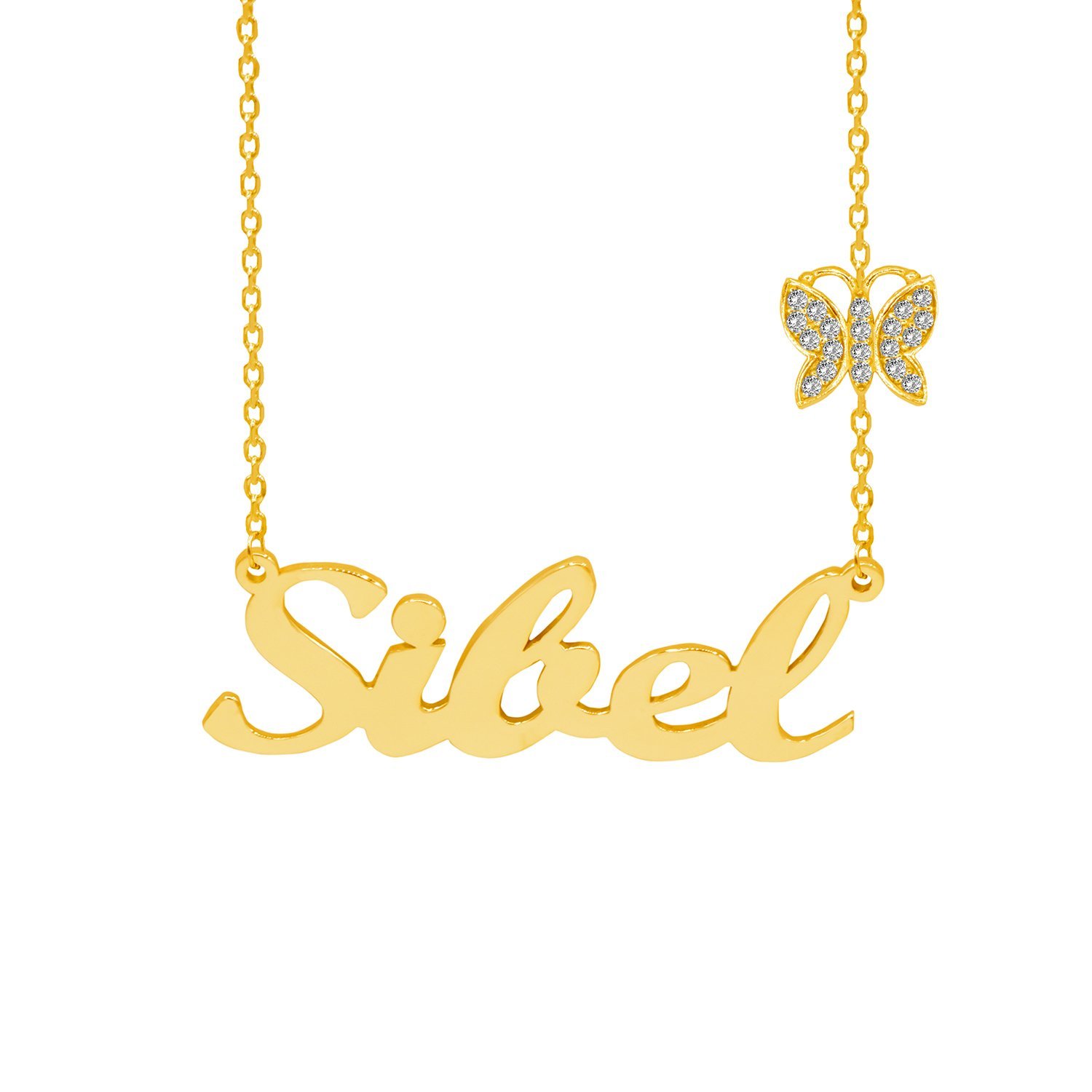 Gümüş Kelebek İsimli Kolye