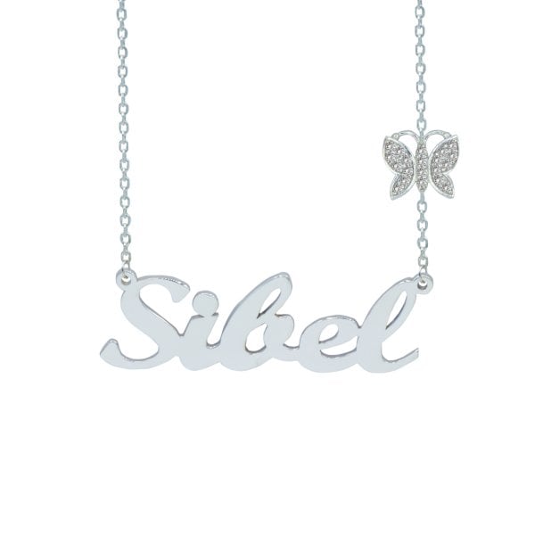 Gümüş Kelebek İsimli Kolye
