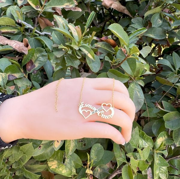 Gümüş Kalpli Tarihli Sonsuzluk İsimli Kolye