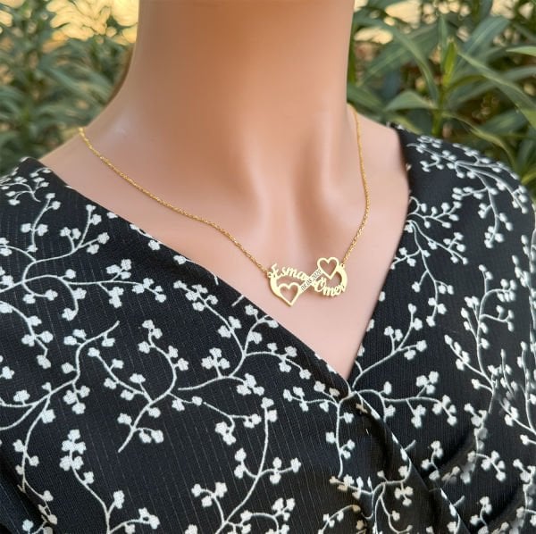 Gümüş Kalpli Tarihli Sonsuzluk İsimli Kolye