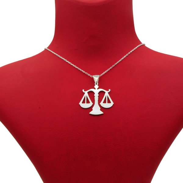 Gümüş Adalet Terazisi Kolye