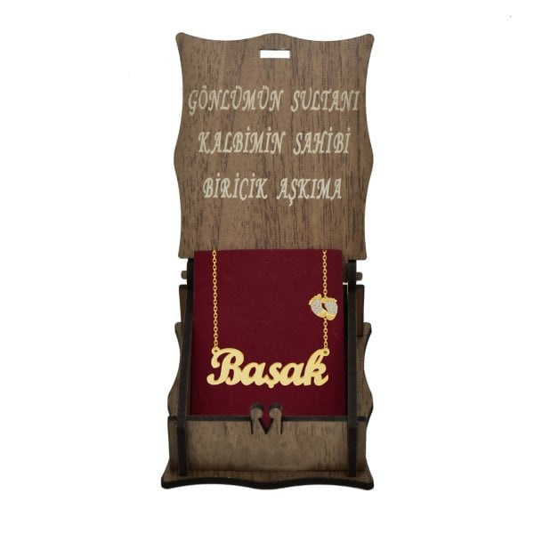 Gümüş Bebek Patikli İsimli Kolye