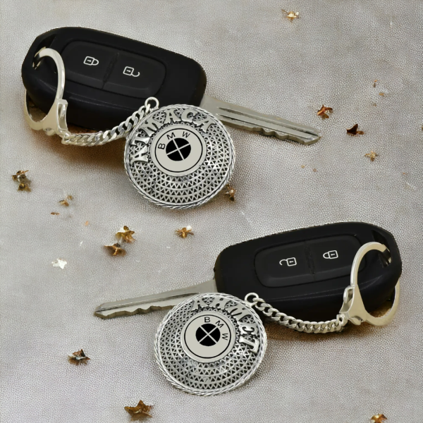 Gümüş BMW Armalı Telkari İsimli Anahtarlık